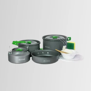OUT-1050 Outdoor Yemek Kapları -4'lü Kamp Tencere Tava Çaydanlık Seti