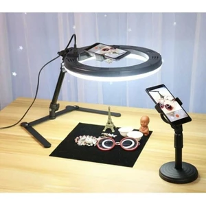 Ring Light Youtuber Ürün Çekimleri Masa Üstü Stantlı Selfie Işığ Vlog Kit