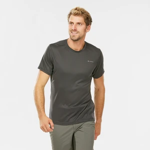 Quechua Erkek Kısa Kollu Outdoor Tişört - Koyu Gri - Mh100