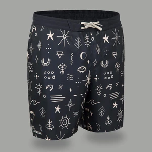 OLAIAN Erkek Uzun Boardshort - Siyah - 100