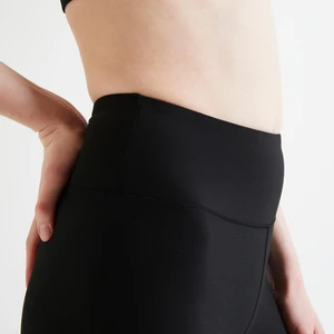 Domyos Kadın Siyah Spor Şort (Kısa Tayt) 100 - Fitness Kardiyo