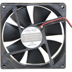 92X92X25MM 12V Dc 2 Pin Plastik Kasa Fanı