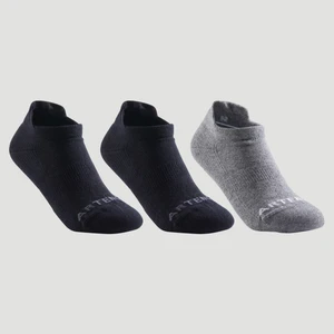 Artengo Çocuk Tenis Çorabı - Kısa Konç - 3 Çift - Siyah / Gri - Rs 160