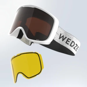 Wedze Yetişkin / Çocuk Kayak / Snowboard Maskesi - Beyaz - G 100 I
