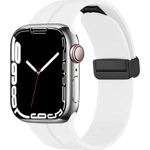 Apple Watch 7 8 45MM Kordon Magnetli Ayarlanır Silikon Kordon