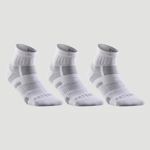 Artengo Tenis Çorabı - Orta Boy Konçlu - Unisex - 3 Çift - Beyaz / Gri - Rs560