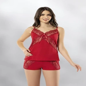 Kadın Fantazi Modelli Dantelli Şortlu Gecelik Takım