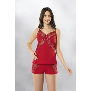 Kadın Fantazi Modelli Dantelli Şortlu Gecelik Takım