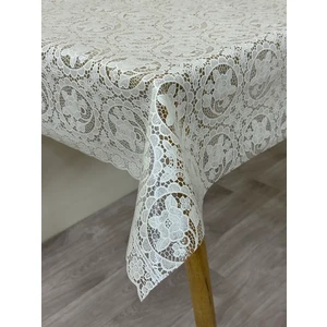 Hasır Lüks Pvc Silinebilir Muşamba Masa Örtüsü Krem