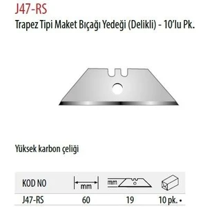 Ceta Form Baklava Tipi Delikli Maket Bıçağı Yedeği 10 Lu Paket