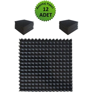 Birlik Sünger Akustik Yapışkanlı Ses Yalıtım SÜNGERI - 50 x 50 x 4 - PIRAMIT Kesim 12 Ad.