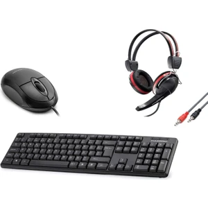 Qset MOUSE(HDX3252) Q KLAVYE(HDX2603) KULAKLIK(HD1105)