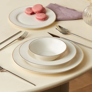 Elegance Bone Rebeca 24 Parça 6 Kişilik Yemek Takımı Gold