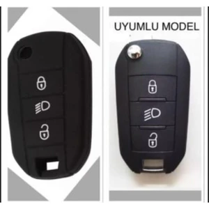 Şenyıldız Aksesuar Citroen Yeni C3 Aircross Silikon Anahtar Koruma Kılıfı Siyah Renk Görselde Uyumlu Model Mevcut