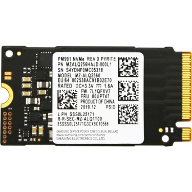 Samsung MZ-ALQ2560 256GB M.2 NVMe SSD E-Sata Bağlantı Tipi Fiyatı