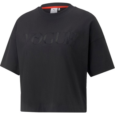 Puma Kad n Puma Black Puma x Vogue Graphic Tee Siyah Kad n