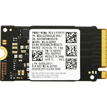 Samsung MZ-ALQ2560 256GB M.2 NVMe SSD E-Sata Bağlantı Tipi Fiyatı