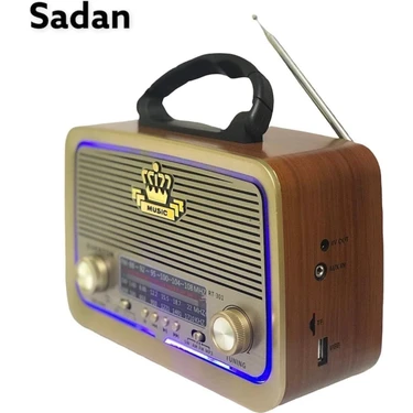 Sadan Vintage RT-301 Nostalji Bluetooth Şarjlı Radyo USB Sd Mp3