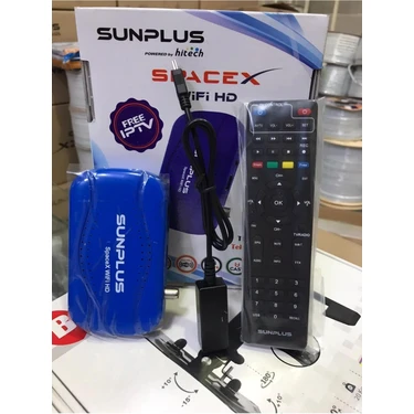 Sunplus Sun Plus Spacex Dahili Wifi 1 Yıl Boyunca Belgesel Bedava Sinema Paketili Uydu Alıcısı Sun
