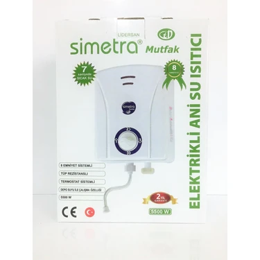 Simetra Mutfak Şofbeni Elektrikli Ani Su Isıtıcısı 5500 W Model M01 8 Emniyet