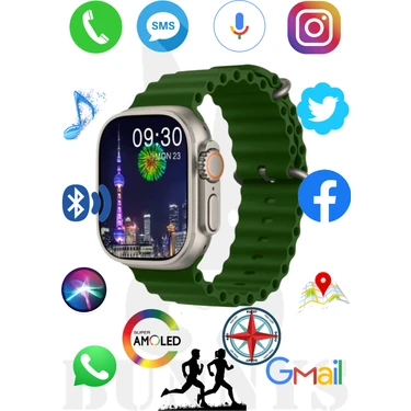 Rabbit Store Xiaomi Uyumlu Akıllı Saat Konuşma Özellikli Watch 8 Ultra 49MM Amoled