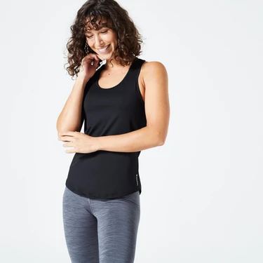 Decathlon Domyos Kadın Siyah Sporcu Atleti - My Top 100 - Fitness