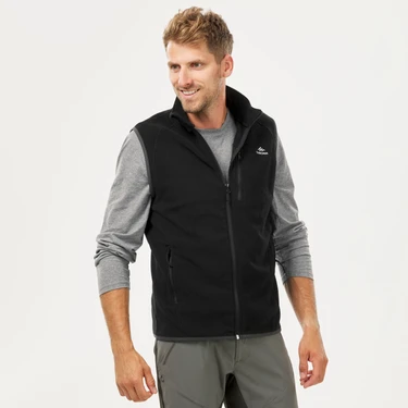 Decathlon QUECHUA Erkek Outdoor Polar Yelek - Siyah -