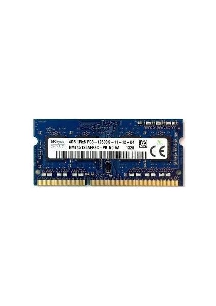 Hynix HMT451S6AFR8C-PB 4 GB Ddr3 1600 Mhz CL11 Notebook Ram