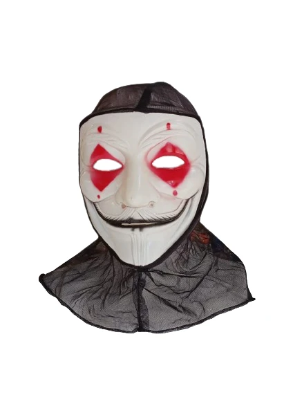 Event Party Store Maske Vendetta-Joker Arkası Tüllü