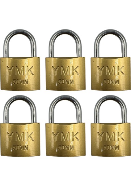 Ymk Kancalı Asma Kilit Kısa Sarı 1 Paket ( 6 Adet ) 50 mm