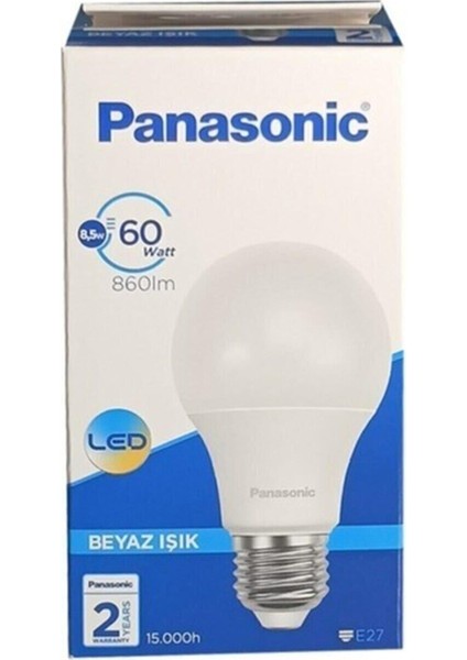 LED Ampul 10LU Paket (8,5W) Beyaz 10 Lu Paket