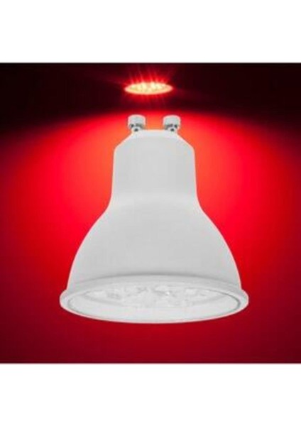 Osaka Light Osaka 7W GU10 LED Çanak Ampul Kırmızı Renk 5'li Paket