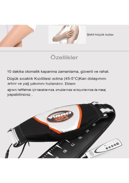 Masaj Cihazı Isıtmalı Titreşimli Kemeri Çift Motorlu Isıtmalı