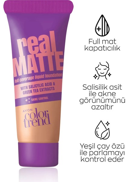 Color Trend Real Matte Full Coverage Liquid Foundation - 310N modelleri
