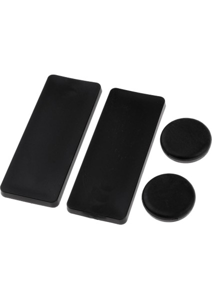 Uzun Plaka Eldiveni Kaydırıcı Dikdörtgen 4pcs Siyah (Yurt Dışından)