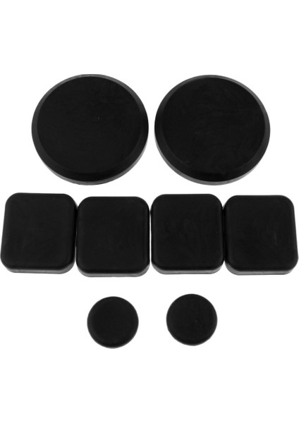 Tam Parmak Geçirmez Longboard Kaykay Eldiveni Yedek Kaydırıcılar Pucks Square 8pcs Siyah (Yurt Dışından)