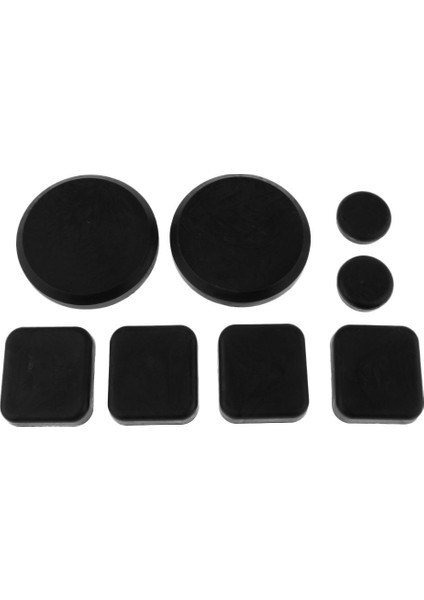 Tam Parmak Geçirmez Longboard Kaykay Eldiveni Yedek Kaydırıcılar Pucks Square 8pcs Siyah (Yurt Dışından)