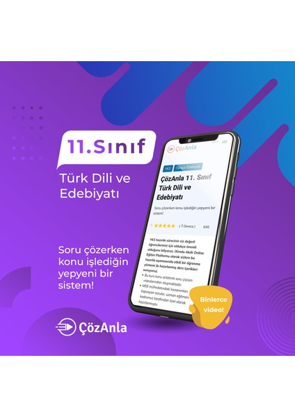 Çözanla 11. Sınıf Türk Dili ve Edebiyatı