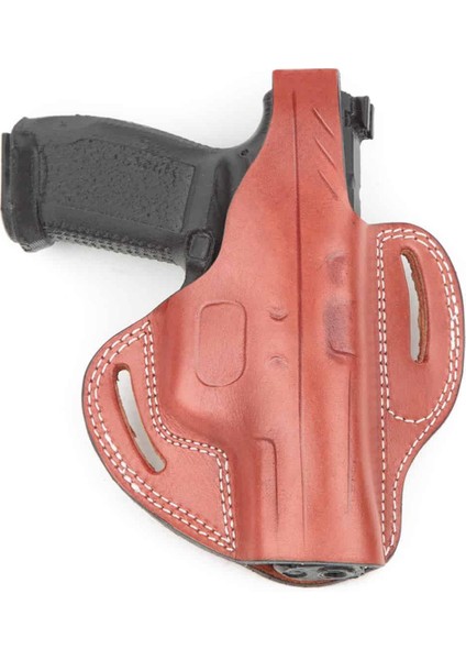 Wolf Holster Glock Deri Tabanca Kılıfı Tam Kelebek Taba