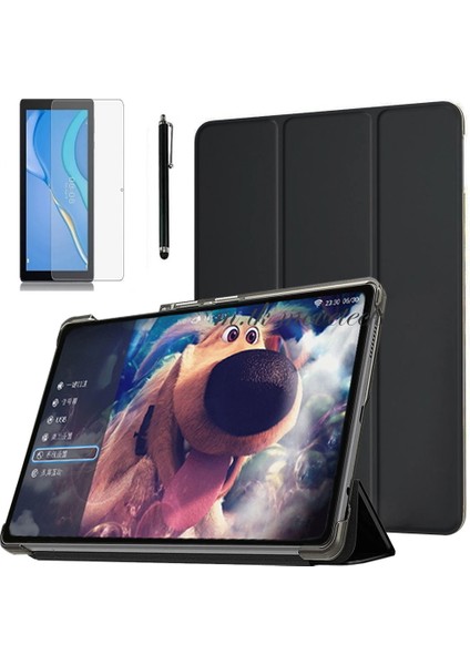 Huawei Matepad Se 10.4 Inç Tablet Uyumlu Kılıf Smart Standlı Akıllı Kapak Kılıf + Ekran Koruyucu + Kalem Seti Zırh Koruma 3in1