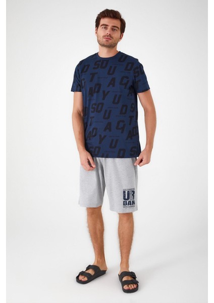 Urban Team Lacivert Erkek Bermuda Takım modelleri