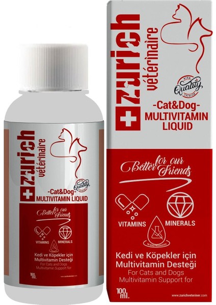 Zurich Kedi Köpek Multivitamin Likit 100 ml