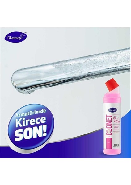 Clonet Extra Kireç Çözücü Banyo Temizleyici 2 Adet 750 ml ve Diversey 150 ml 2 Adet + Sprey Kolonya