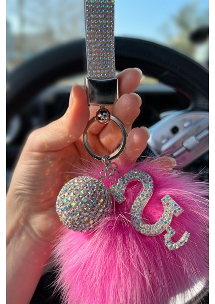 Şeker Pembe Ponpon & Yaldız Logosuz Anahtarlık & Yaldız Disko Top & Yaldız Harf fırsatları