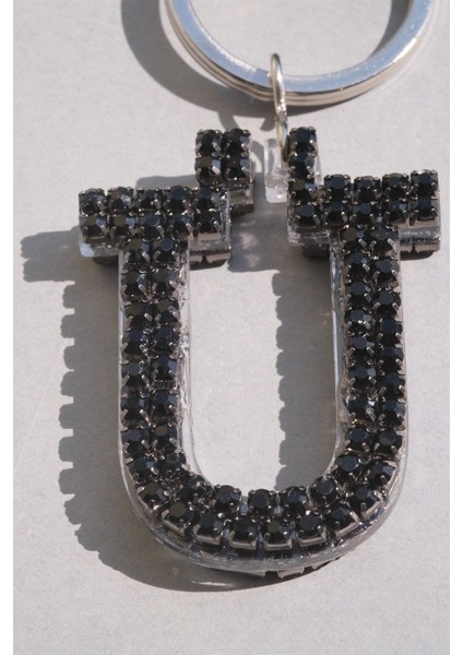 Siyah Bagetli Anahtarlık & Siyah Ü Harf & Gümüş Minik Top & Siyah Kurdela modelleri