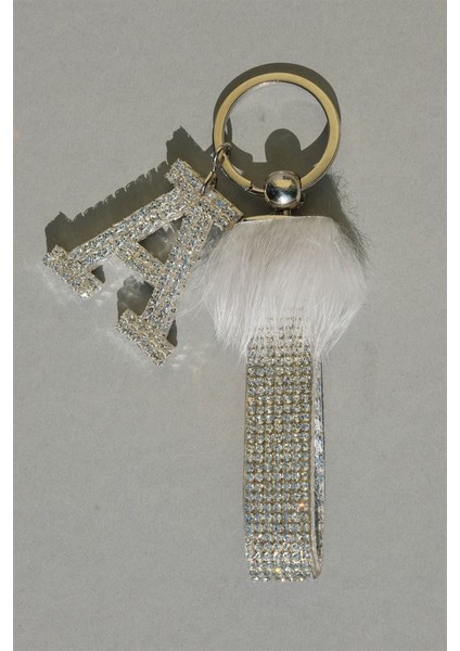 Gri Tavşan Tüylü Gümüş Logosuz Anahtarlık & Gümüş Harf fiyatları