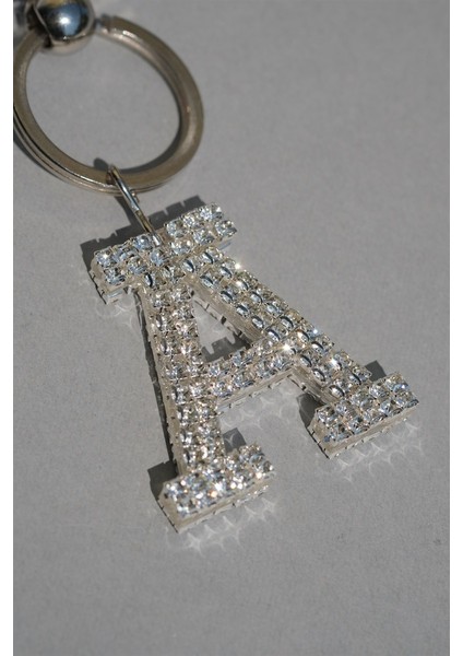 Gri Tavşan Tüylü Gümüş Logosuz Anahtarlık & Gümüş Harf fırsatları