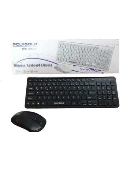 Polygold PG-8040 Siyah Slim Kablosuz Klavye Mouse Set