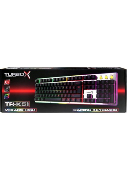 Gunpike Tr-K5 USB Kablolu Gaming Standart Q Işıklı Metal Kasa Klavye