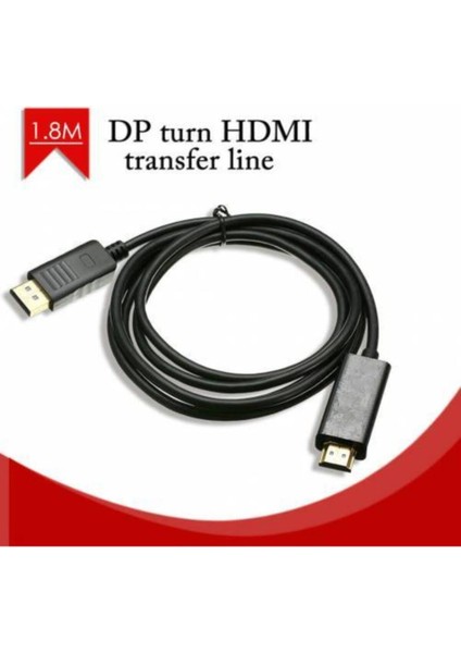 1.8 Metre Display Port To Hdmı Kablo V1.1 Dısplay Hdm